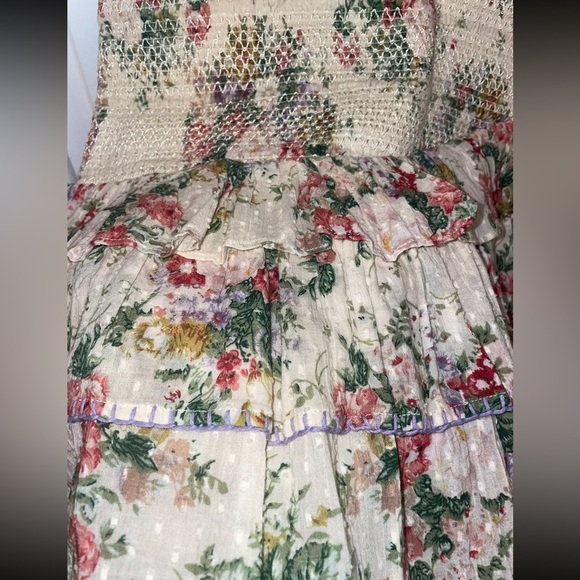 New! Love Shack Fancy Keelin Floral Lace Mini Dress in Shining Gemstone 🌺 Small - Picture 11 of 16